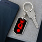 Queen Of Diamonds Keychain Dog Tag Stainless Steel or 18k Gold-Express Your Love Gifts