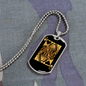 Queen of Hearts Card Gold Necklace Stainless Steel or 18k Gold Dog Tag-Express Your Love Gifts