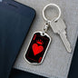 Queen Of Hearts Keychain Dog Tag Stainless Steel or 18k Gold-Express Your Love Gifts