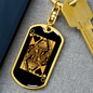 Queen of Hearts Keychain Stainless Steel or 18k Gold Dog Tag Keyring-Express Your Love Gifts
