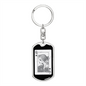 Queen of Spade Gambler Keychain Stainless Steel or 18k Gold Dog Tag Keyring-Express Your Love Gifts