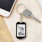 Queen of Spade Gambler Keychain Stainless Steel or 18k Gold Dog Tag Keyring-Express Your Love Gifts