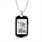 Queen of Spade Gambler Necklace Stainless Steel or 18k Gold Dog Tag 24" Chain-Express Your Love Gifts