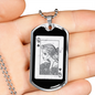 Queen of Spade Gambler Necklace Stainless Steel or 18k Gold Dog Tag 24" Chain-Express Your Love Gifts