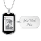 Queen of Spade Gambler Necklace Stainless Steel or 18k Gold Dog Tag 24" Chain-Express Your Love Gifts