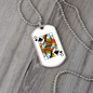 Queen of Spades Gambler Necklace Stainless Steel or 18k Gold Dog Tag 24" Chain-Express Your Love Gifts