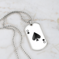Queen of Spades Gambler Plain Necklace Stainless Steel or 18k Gold Dog Tag 24" Chain-Express Your Love Gifts