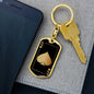 Queen Of Spades Keychain Dog Tag Stainless Steel or 18k Gold-Express Your Love Gifts