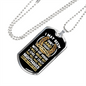 Quiet and Reserved Horse Necklace Stainless Steel or 18k Gold Dog Tag 24" Chain-Express Your Love Gifts