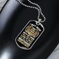 Quiet and Reserved Horse Necklace Stainless Steel or 18k Gold Dog Tag 24" Chain-Express Your Love Gifts