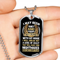 Quiet and Reserved Horse Necklace Stainless Steel or 18k Gold Dog Tag 24" Chain-Express Your Love Gifts