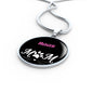 Raas Cat Mom Necklace Circle Pendant Stainless Steel or 18k Gold 18-22"-Express Your Love Gifts