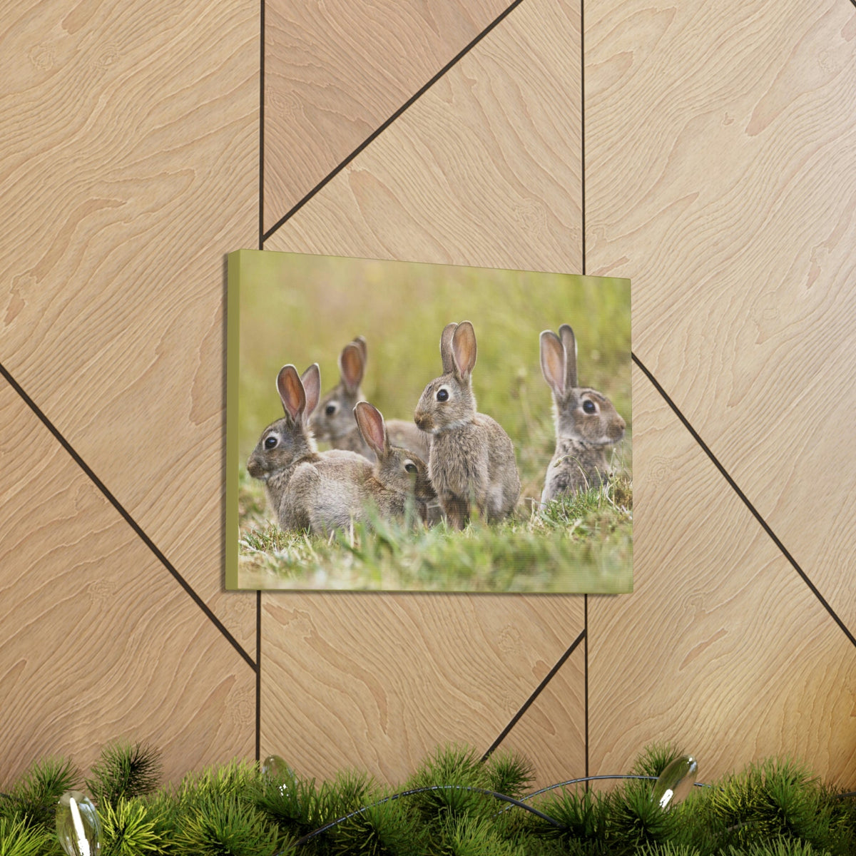 Scripture Walls Rabbit Group Rabbit Troop Print Animal Wall Art Wildlife Canvas Prints Wall Art Ready to Hang Unframed-Express Your Love Gifts