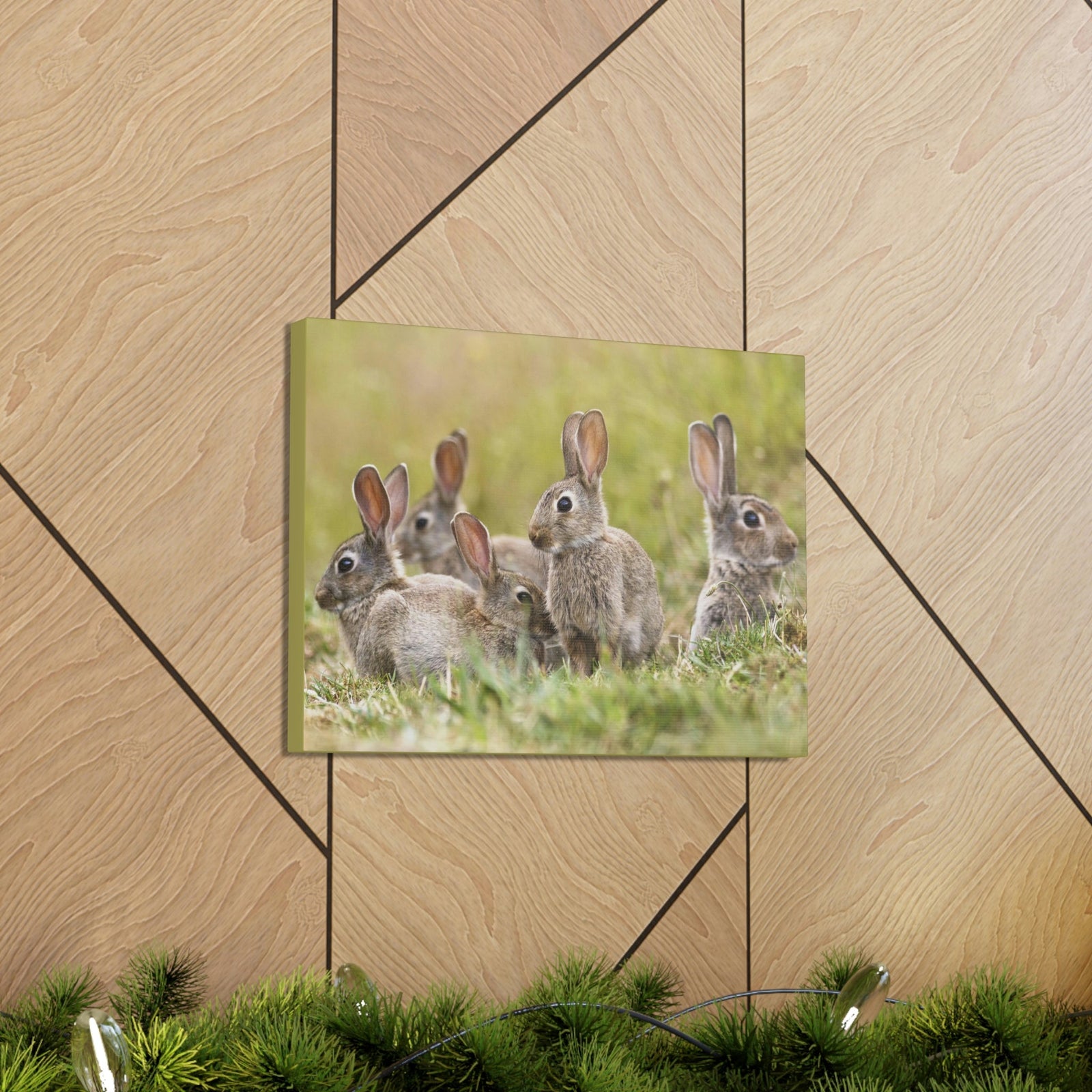 Scripture Walls Rabbit Group Rabbit Troop Print Animal Wall Art Wildlife Canvas Prints Wall Art Ready to Hang Unframed-Express Your Love Gifts