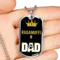 Ragamuffin Cat Dad Necklace Stainless Steel or 18k Gold Dog Tag 24" Chain-Express Your Love Gifts