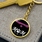 Ragamuffin Cat Mom Keychain Stainless Steel or 18k Gold Circle Pendant-Express Your Love Gifts