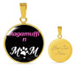 Ragamuffin Cat Mom Necklace Circle Pendant Stainless Steel or 18k Gold 18-22"-Express Your Love Gifts