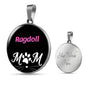 Ragdoll Cat Mom Necklace Circle Pendant Stainless Steel or 18k Gold 18-22"-Express Your Love Gifts