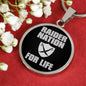Raider For Life Circle Necklace Stainless Steel or 18k Gold 18-22"-Express Your Love Gifts