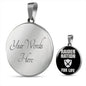 Raider For Life Circle Necklace Stainless Steel or 18k Gold 18-22"-Express Your Love Gifts