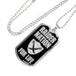 Raider For Life Necklace Dog Tag Stainless Steel or 18k Gold 24" Chain-Express Your Love Gifts