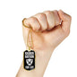 Raider For Life Necklace Dog Tag Stainless Steel or 18k Gold 24" Chain-Express Your Love Gifts