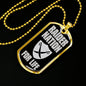 Raider For Life Necklace Dog Tag Stainless Steel or 18k Gold 24" Chain-Express Your Love Gifts