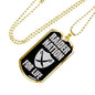 Raider For Life Necklace Dog Tag Stainless Steel or 18k Gold 24" Chain-Express Your Love Gifts