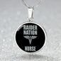 Raider Nurse Circle Necklace Stainless Steel or 18k Gold 18-22"-Express Your Love Gifts