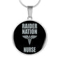 Raider Nurse Circle Necklace Stainless Steel or 18k Gold 18-22"-Express Your Love Gifts