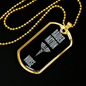 Raider Nurse Dog Tag Necklace Stainless Steel or 18k Gold Dog Tag W 24"-Express Your Love Gifts