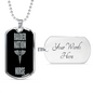 Raider Nurse Dog Tag Necklace Stainless Steel or 18k Gold Dog Tag W 24"-Express Your Love Gifts