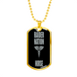 Raider Nurse Dog Tag Necklace Stainless Steel or 18k Gold Dog Tag W 24"-Express Your Love Gifts