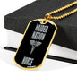 Raider Nurse Dog Tag Necklace Stainless Steel or 18k Gold Dog Tag W 24"-Express Your Love Gifts