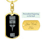 Raider Nurse Swivel Keychain Dog Tag Stainless Steel or 18k Gold-Express Your Love Gifts