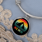 Rainbow Dog Mom Bracelet Stainless Steel or 18k Gold Circle Bangle-Express Your Love Gifts