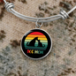 Rainbow Dog Mom Bracelet Stainless Steel or 18k Gold Circle Bangle-Express Your Love Gifts