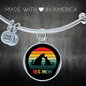 Rainbow Dog Mom Bracelet Stainless Steel or 18k Gold Circle Bangle-Express Your Love Gifts