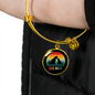 Rainbow Dog Mom Bracelet Stainless Steel or 18k Gold Circle Bangle-Express Your Love Gifts