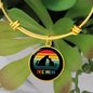 Rainbow Dog Mom Bracelet Stainless Steel or 18k Gold Circle Bangle-Express Your Love Gifts