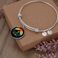 Rainbow Dog Mom Bracelet Stainless Steel or 18k Gold Circle Bangle-Express Your Love Gifts