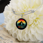Rainbow Dog Mom Bracelet Stainless Steel or 18k Gold Circle Bangle-Express Your Love Gifts