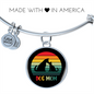 Rainbow Dog Mom Bracelet Stainless Steel or 18k Gold Circle Bangle-Express Your Love Gifts