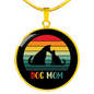 rainbow dog mom Circle Necklace Stainless Steel or 18k Gold 18-22"-Express Your Love Gifts