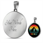 rainbow dog mom Circle Necklace Stainless Steel or 18k Gold 18-22"-Express Your Love Gifts