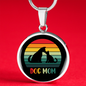rainbow dog mom Circle Necklace Stainless Steel or 18k Gold 18-22"-Express Your Love Gifts