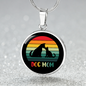 rainbow dog mom Circle Necklace Stainless Steel or 18k Gold 18-22"-Express Your Love Gifts