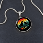 rainbow dog mom Circle Necklace Stainless Steel or 18k Gold 18-22"-Express Your Love Gifts