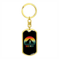 rainbow dog mom Keychain Stainless Steel or 18k Gold Dog Tag Keyring-Express Your Love Gifts