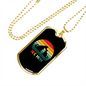 Rainbow Dog Mom Necklace Stainless Steel or 18k Gold Dog Tag 24" Chain-Express Your Love Gifts